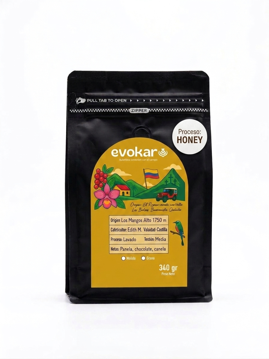 cafe especial evokar honey, enmielado